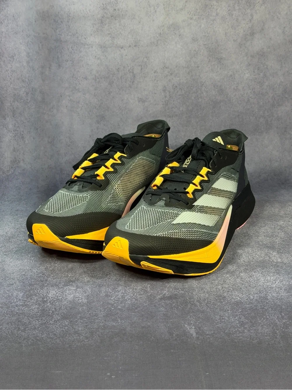 Adidas Adizero Boston 12 M Running Marathon Black Shoes IF9212 Men's Sz 10.5 NEW